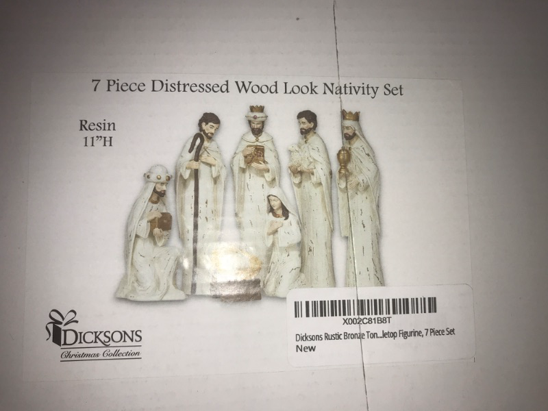 Photo 1 of 7 PIECE DISTRESSED WOOD LOOK NATIVITY SET