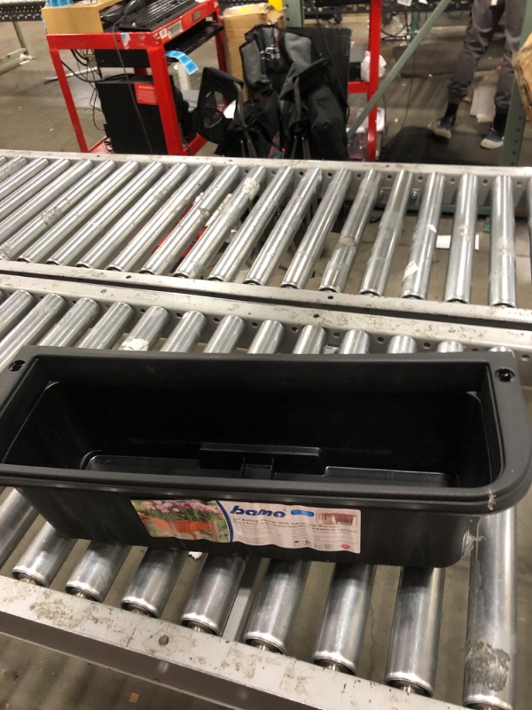 Photo 2 of 24" Adjustable Railing Planter, Black 24" Black