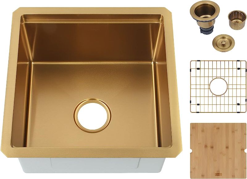 Photo 1 of  Bar Sink,18 X 18 inch Gold Bar Sink