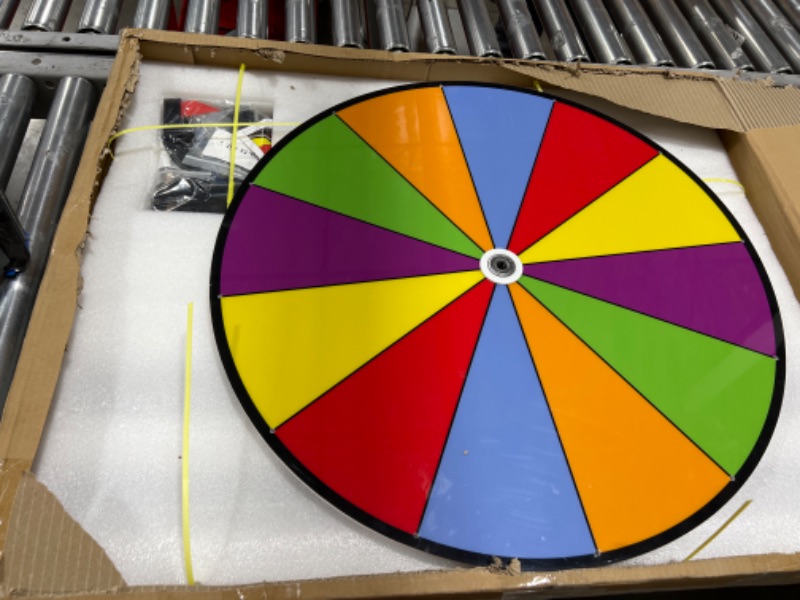 Photo 3 of 24 Inch Spinning Wheel, 12 Slots Color Prize Wheel 