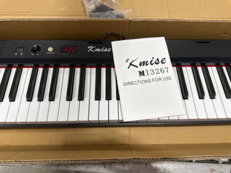 Photo 4 of Kmise Piano Keyboard 88 Key Full Size Semi Weighted Electronic Digital Piano with Music Stand,Power Supply,Sustain Pedal,Bluetooth,MIDI,for Beginner Professional at Home/Stage
