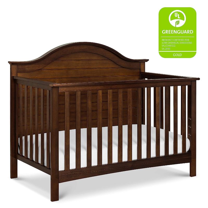 Photo 1 of Carter's by DaVinci Nolan 4-in-1 Convertible Crib in Espresso, Greenguard Gold Certified, 57.5x30.8x47 Inch (Pack of 1)
