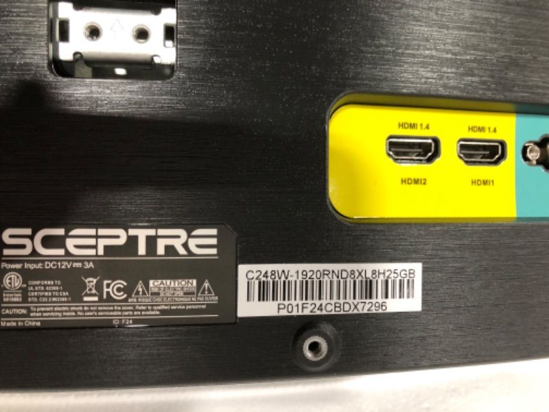 Photo 3 of Sceptre 24" Curved 75Hz Gaming LED Monitor Full HD 1080P HDMI VGA Speakers & Acer SB220Q bi 21.5 Inches Full HD (1920 x 1080) IPS Ultra-Thin Zero Frame Monitor (HDMI & VGA Port), Black Monitor Monitor + 21.5'' Zero Frame Monitor