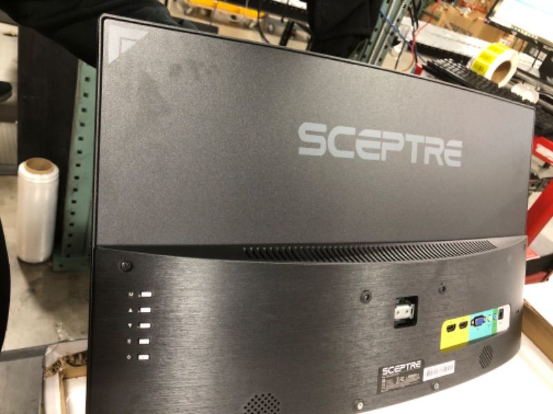 Photo 1 of Sceptre 24" Curved 75Hz Gaming LED Monitor Full HD 1080P HDMI VGA Speakers & Acer SB220Q bi 21.5 Inches Full HD (1920 x 1080) IPS Ultra-Thin Zero Frame Monitor (HDMI & VGA Port), Black Monitor Monitor + 21.5'' Zero Frame Monitor