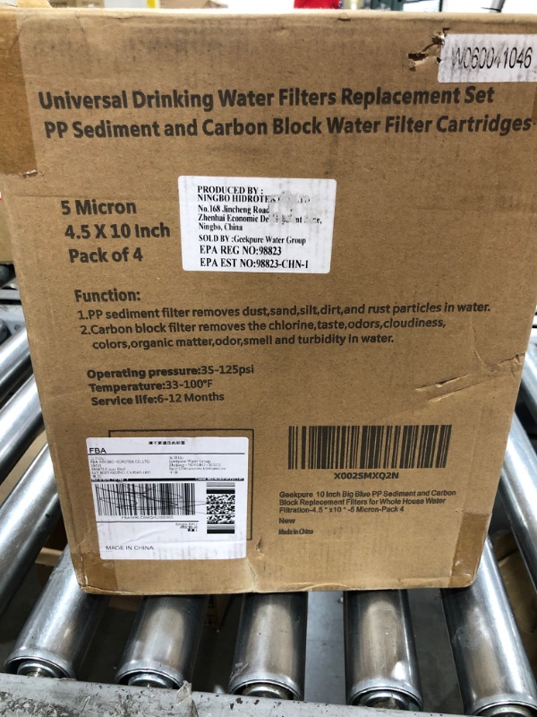 Photo 2 of 10-Inch Whole House Carbon Block Water Filter -4.5" x 10"-5 Micron- Pack 4