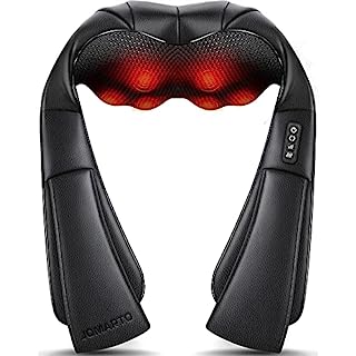 Photo 1 of Back Massager, PU Material Electric Shoulder Massager with Heat, Kneading Massager Shawl for Neck, Back, Shoulder, Foot, Leg , Use at Home, Office, Car…
