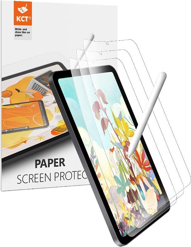 Photo 1 of Pack of Two) KCT [3 Pack Paperfeel Screen Protector Compatible with New iPad Mini 6 2021(8.3 Inch), Anti-Glare&Anti-fingerprint&Matte Screen Protector for Drawing/Writing, Compatible with Apple Pencil 