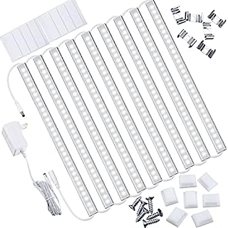 Photo 1 of EBOOT 9 Packs Under Cabinet LED Light Kit 13 Inch Linkable LED Counter Light Dimmable Plug in LED Closet Lights for Kitchen Bars Cabinet Daylight White 4500k for Kitchen Closet Workspace
