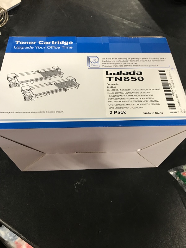 Photo 2 of GALADA Compatible Toner Cartridge Replacement for Brother TN850 TN-850 TN820 TN-820 TN-880 for Brother HL-L6200DW HL-L6200DWT MFC-L5850DW MFC-L5900DW L5200DW L5700DW Printer (Black High Yield 2 Pack)