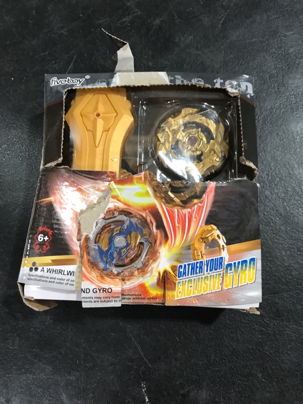 Photo 2 of Bey Burst Evolution Starter Battling Top Fusion Metal Master Rapidity Fight with 4D Launcher Grip Set(2 in 1)