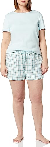 Photo 1 of Amazon Essentials Women's Lightweight Flannel Short and Cotton T-Shirt Sleep Set
SIZE M