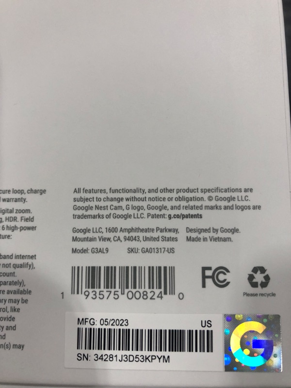 Photo 6 of Google Nest Cam Outdoor or Indoor, Battery - 2nd Generation - 1 Pack 2nd Gen 1 Count (Pack of 1) Nest Cam (Outdoor or Indoor, Battery)