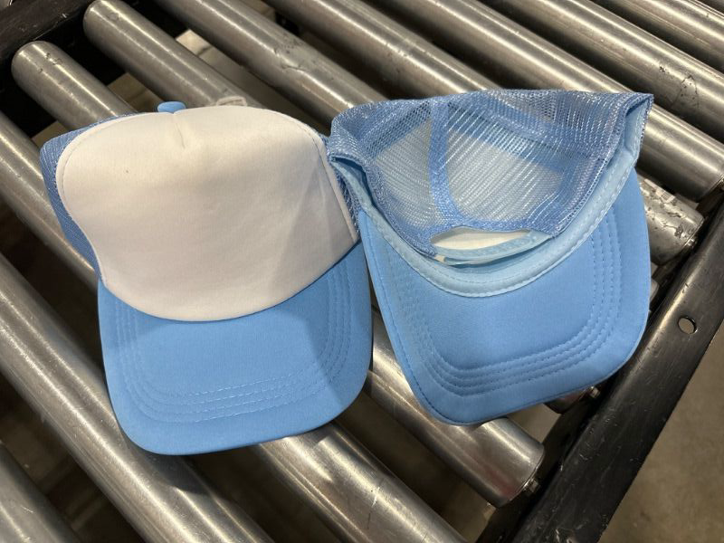 Photo 1 of 2 COUNT SKY BLUE  MESH TRUCKERS CAP