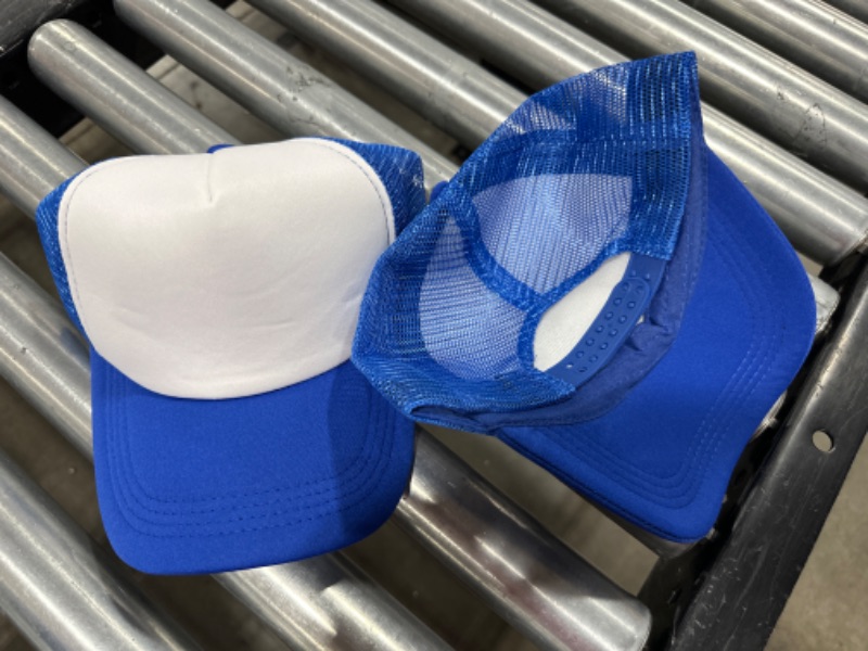 Photo 1 of 2 COUNT BLUE  MESH TRUCKERS CAP