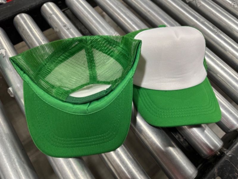 Photo 1 of 2 COUNT GREEN  MESH TRUCKERS CAP