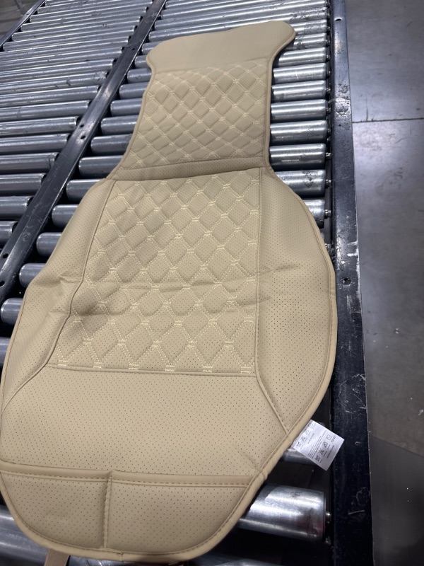 Photo 2 of Black Panther 1 Pair Car Seat Covers, Luxury Car Protectors, Universal Anti-Slip Driver Seat Cover with Backrest,Diamond Pattern (Beige) Diamond Pattern - Beige