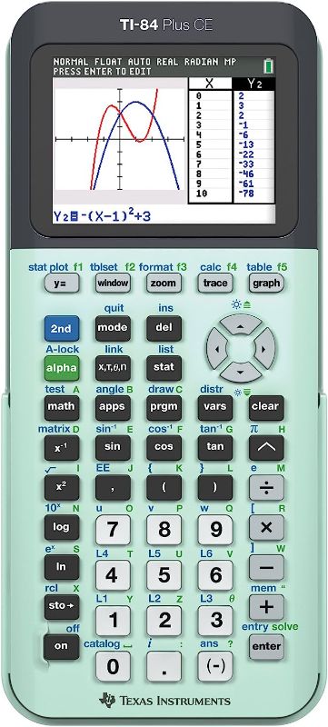 Photo 1 of Texas Instruments TI-84 Plus CE Color Graphing Calculator, Mint Small
