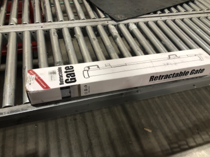 Photo 1 of 80 Inch Extra Long Retractable Baby Gates Extra Wide Baby Gates for Large Openings Indoor Retractable Dog Gate for The House Extra Wide Dog Gate Outdoor Mesh Pet Gates Child Gate for Kids (Black) Black 80" Wide