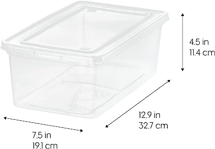 Photo 1 of IRIS USA 5.9 Qt. Plastic Storage Container Bin with Latching Lid 1 pack 