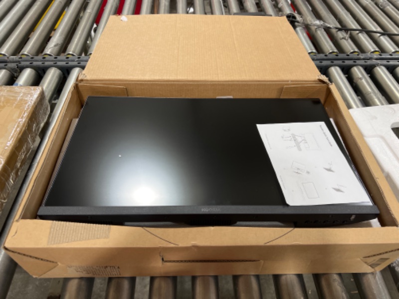 Photo 1 of KOORUI 24 Inch Computer Monitor Full HD 1920 x 1080p VA Display 75Hz 3000:1 Contrast Ratio with HDMI, VGA, Frameless, 75 x 75 mm VESA Mountable, Ergonomic Tilt, Black