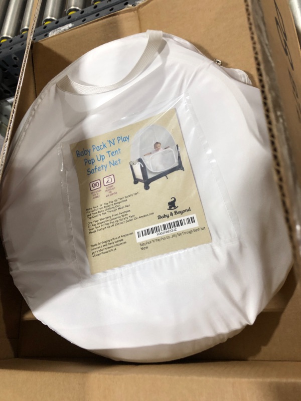 Photo 1 of Baby Pack 'N' Play Pop Up Tent Safety Net, Protects from Insects, Mosquitoes and from Baby Climbing Out, See Through Mesh Net (Pack N Play Tent 37.5" x 26")
