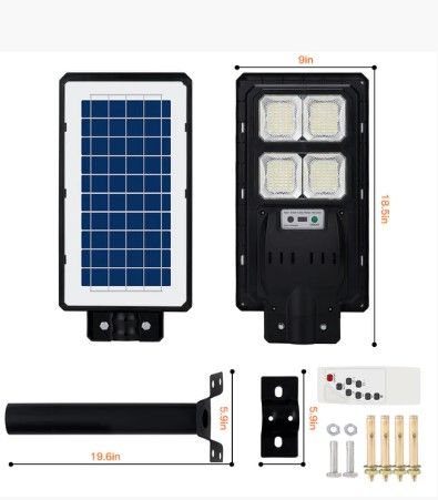 Photo 1 of 100W-300W-400W Outdoor IP65 Waterproof All In One Motion Sensor Solar Power Street Light with Remote Control for Yard and Driveway