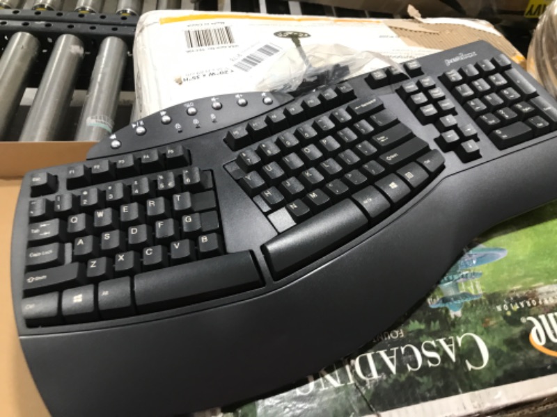 Photo 2 of Perixx Periboard-612 Wireless Ergonomic Split Keyboard with Dual Mode 2.4G and Bluetooth Feature, Compatible with Windows 10 and Mac OS X System, Black, US English Layout, (11354)
