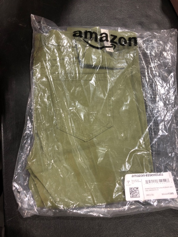 Photo 2 of Amazon Essentials Men's Slim-Fit Stretch Jean 28W x 32L Olive