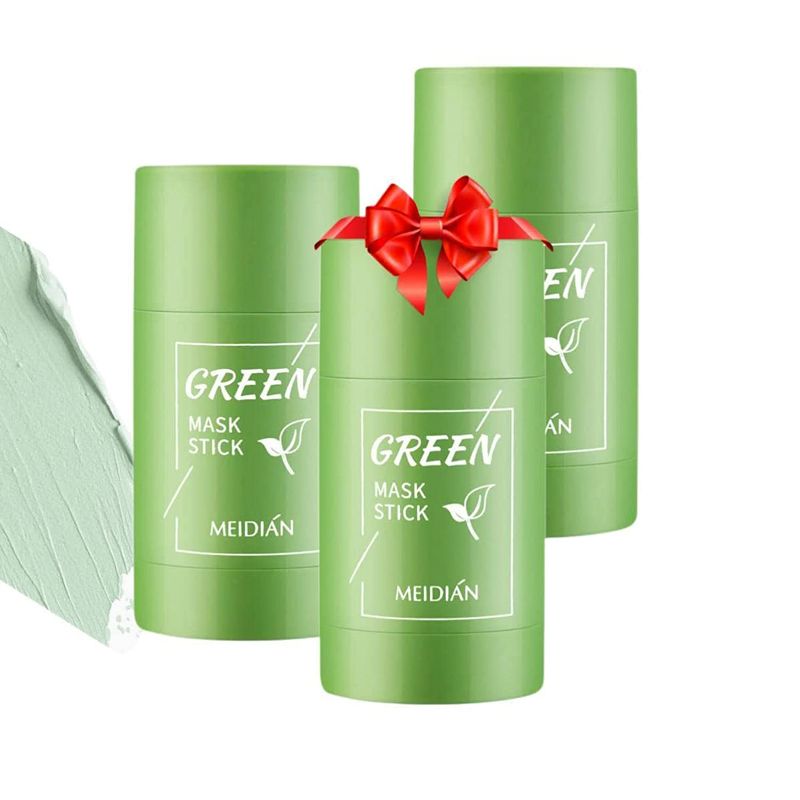 Photo 2 of YANBETTER 3pcs Green Tea Mask Stick for Face, Face Mask Skin Care, Face Moisturizing, Skin Brightening for All Skin Types, Portable Emergency Mask 