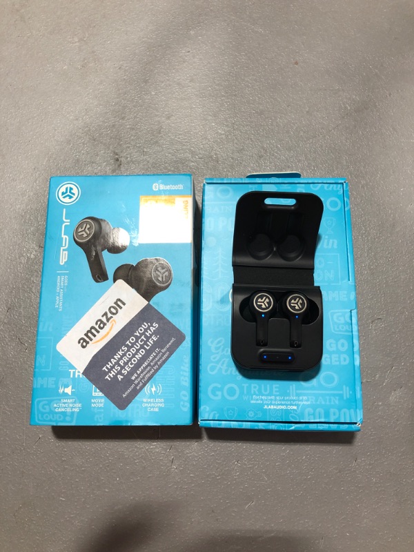 Photo 2 of JLab Epic Air ANC True Wireless Bluetooth 5 Earbuds | Active Noise Canceling | IP55 Sweatproof | 12-Hour Battery Life, 36-Hour Charging Case | Low Latency Movie Mode | 3 EQ Sound Settings