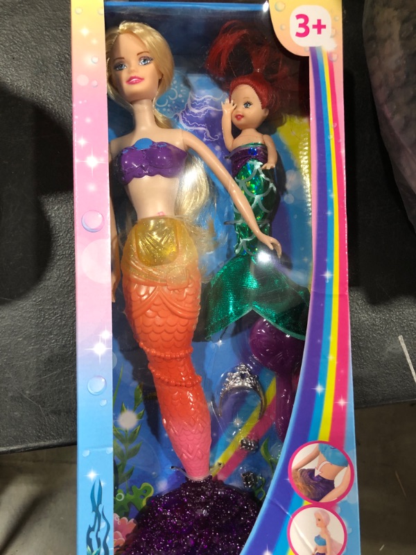 Photo 2 of BETTINA Mermaid Princess Doll with Little Mermaid Doll & Accessories, Mermaid Toys Princess Birthday Gifts, Girls Toys Aged 3 4 5 6 7 Years Olds, Yellow Gold Hair