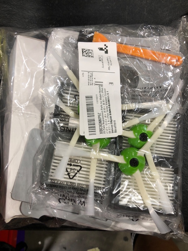 Photo 1 of 20 Pack Replacement Parts for iRobot Roomba i7 i7+ i3 i3+ i4+ i6 i6+ i8 i8+ j7+/Plus E5 E6 E7 I, E & J Plus Series Vacuum Cleaner Include 2 Roller Brushes & 4 Filters & 4 Vacuum Bags & 4 Side Brushes