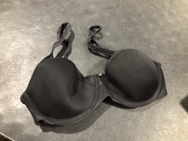 Photo 2 of Bali One Smooth U Underwire Bra, Ultra Light Underwire T-Shirt Bra, Convertible Underwire Bra with Stay-in-Place Straps 36B Black