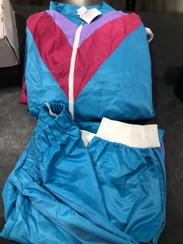 Photo 2 of 80s / 90s Shell Suit Party Dress Costume/Retro Tracksuit / 90s Hip Hop Costumes / 80s Costumes for Men/Windbreaker and Pants size 4XL