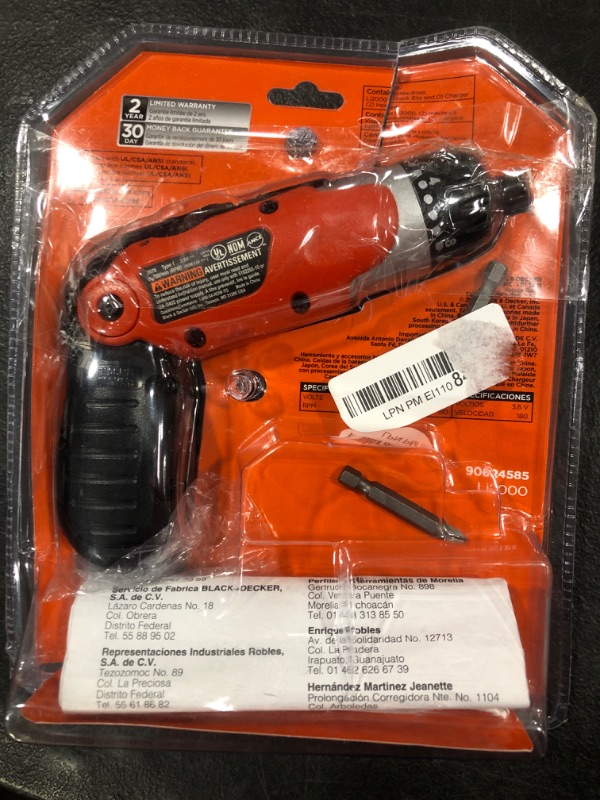 Photo 3 of BLACK+DECKER Cordless Screwdriver with Pivoting Handle