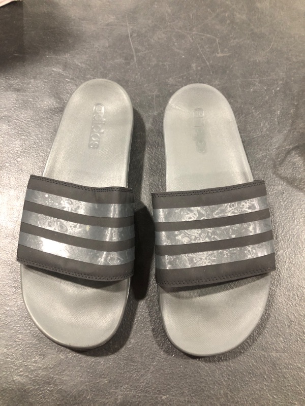 Photo 2 of adidas Women's Adilette Comfort Slide Sandal Size 10 Black/Grey/Black