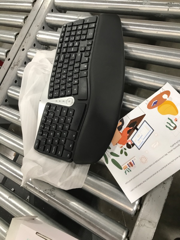 Photo 1 of Nulea Wireless Ergonomic Keyboard, 2.4G Split Keyboard with Cushioned Wrist and Palm Support, Arched Keyboard Design for Natural Typing, Compatible with Windows/Mac
