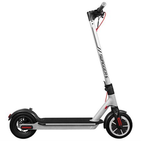 Photo 1 of SWAGTRON App-Enabled Swagger 5 Boost Electric Commuter Scooter - Metallic
