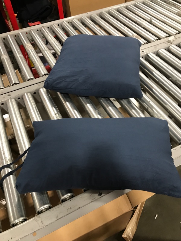 Photo 1 of HILUHIDI Egg Chair Cushion Replacement, Thicken Hanging Egg Chair Cushion Washable, Detachable Hanging Basket Chair Cushion with Headrest (Dark Blue)