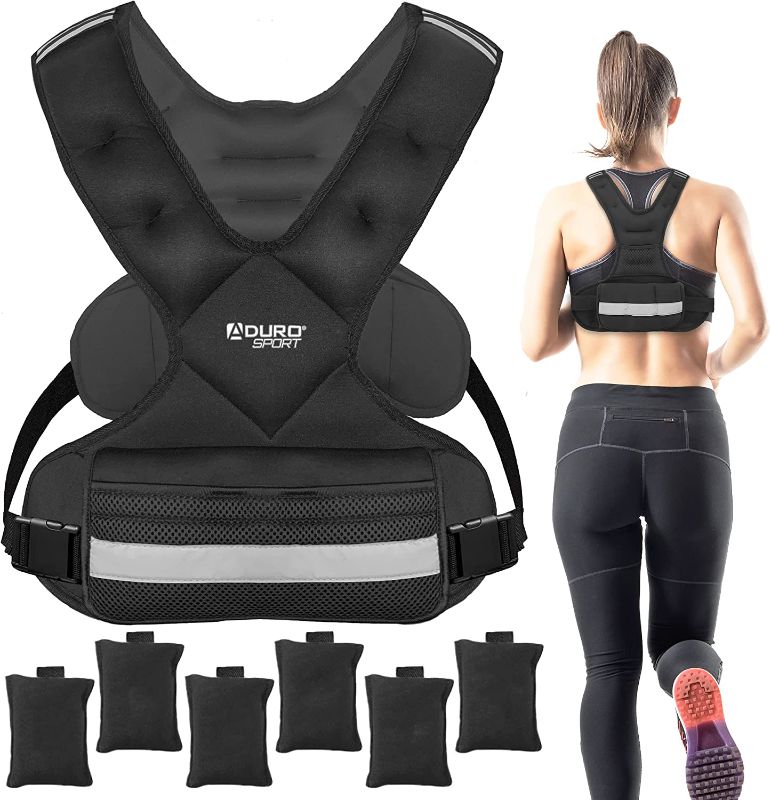 Photo 1 of Aduro Sport Adjustable Weighted Vest Workout Equipment, 4-10lbs/11-20lbs/20-32lbs/26-46lbs Body Weight Vest for Men, Women, Kids
