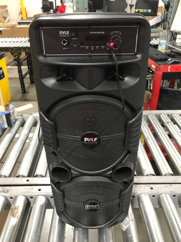 Photo 2 of MISSING REMOTE -Pyle Pro PPHP2835B Dual 8" 600W Rechargeable Speaker System
