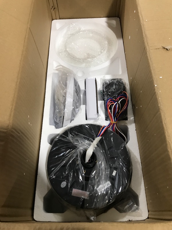 Photo 2 of WINGBO 52" Modern Ceiling Fan with Lights and Remote Control, Contemporary Ceiling Fan Matte Black, 3 Reversible Blades, Indoor LED Ceiling Fan for Kitchen Bedroom Living Room, ETL Listed