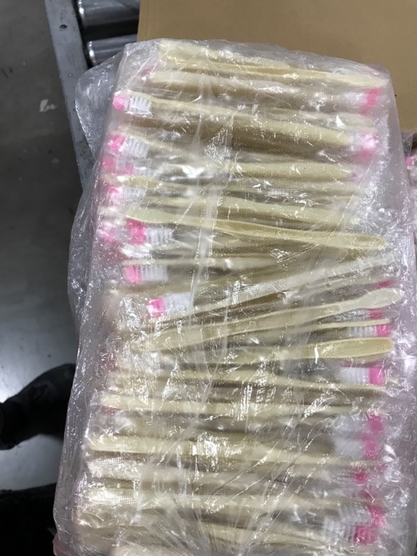 Photo 3 of 200 Pcs Disposable Toothbrushes Bulk Individually Wrapped Manual Soft Bristle Travel Toothbrushes Single Use 
