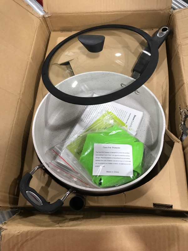 Photo 2 of 12" Stone Earth Frying Pan and Lid Set by Ozeri, with 100% APEO & PFOA-Free Stone-Derived Non-Stick Coating from Germany