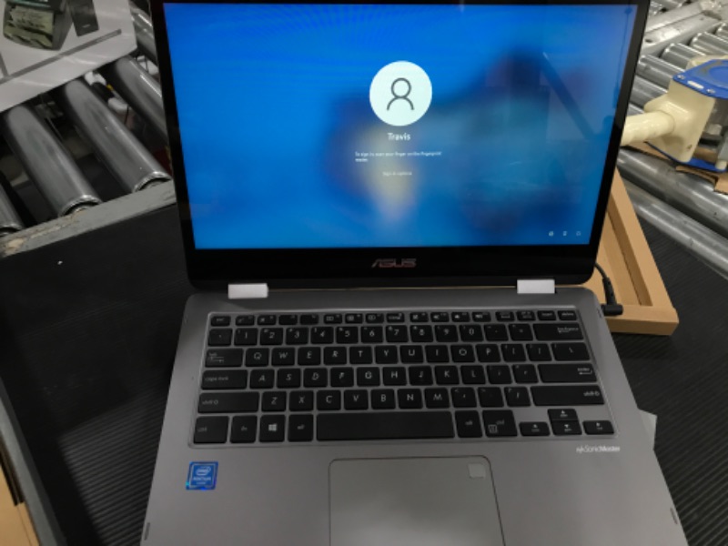 Photo 1 of LOCKED ASUS VivoBook Flip 14 Thin and Light 2-in-1 Laptop, 14” FHD Touchscreen, Intel Pentium Silver N5030 Processor, 4GB RAM, 128GB Storage, Windows 10 Home in S Mode, Light Grey, Fingerprint, J401MA-ES21T Pentium N5030 4 GB 128 GB