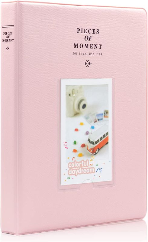 Photo 1 of Ablus 128 Pockets Mini Photo Album - Fits for Fujifilm Instax Mini 11 Mini 9 Mini 8 Mini 90 Mini 25, Polaroid Snap PIC-300, Kodak Mini 3-Inch Film(Pink) 