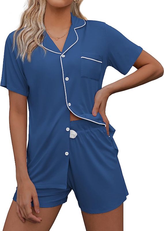 Photo 1 of Ekouaer Women Classic Soft Short Pajamas Set--size med