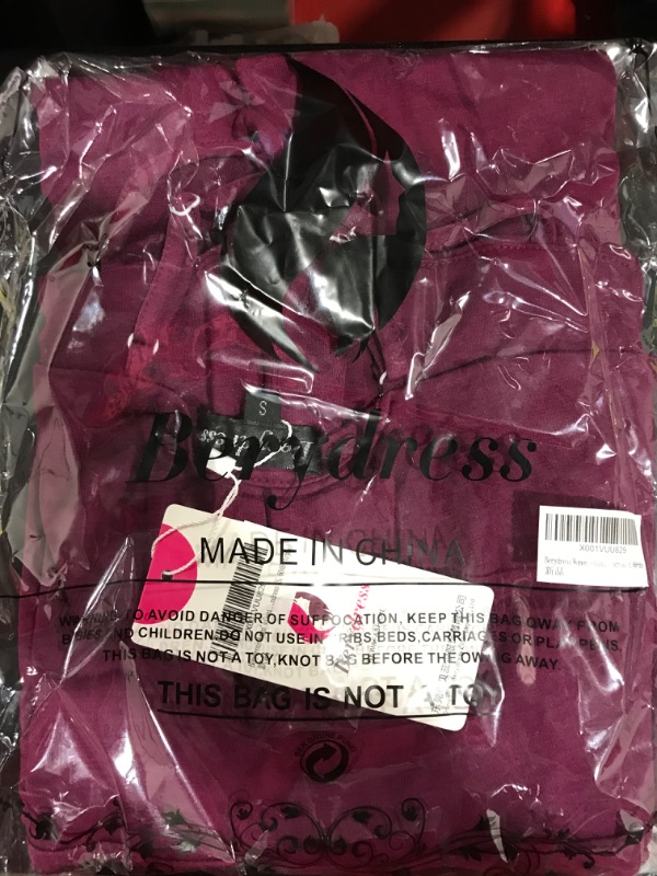 Photo 1 of [Size S] Berydress Women's Casual Beach Summer Dresses Solid Cotton Flattering A-Line Spaghetti Strap Button Down Midi Sundress Small Purple