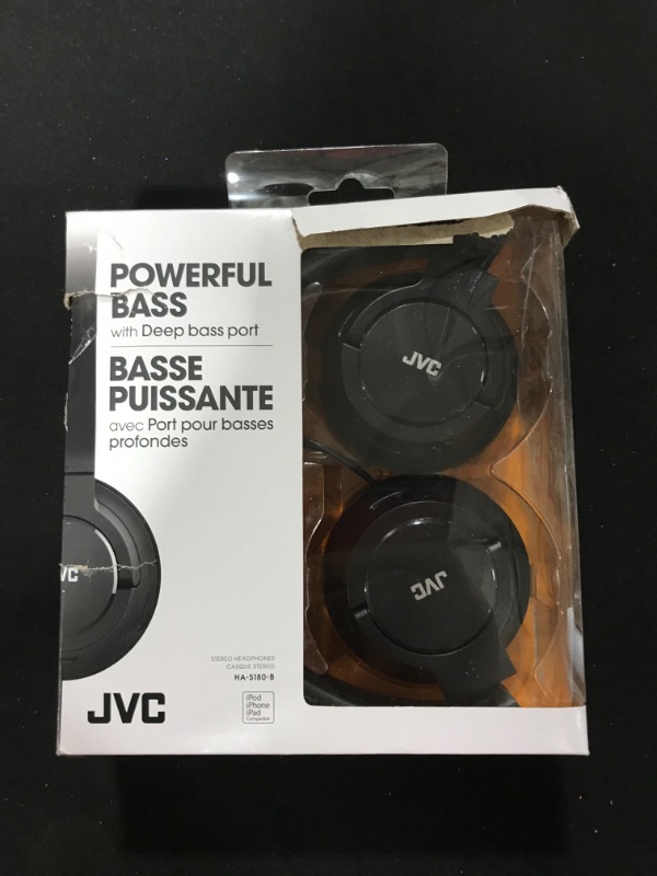 Photo 2 of JVC HAS180 Lightweight Powerful Bass Headphones - Black
