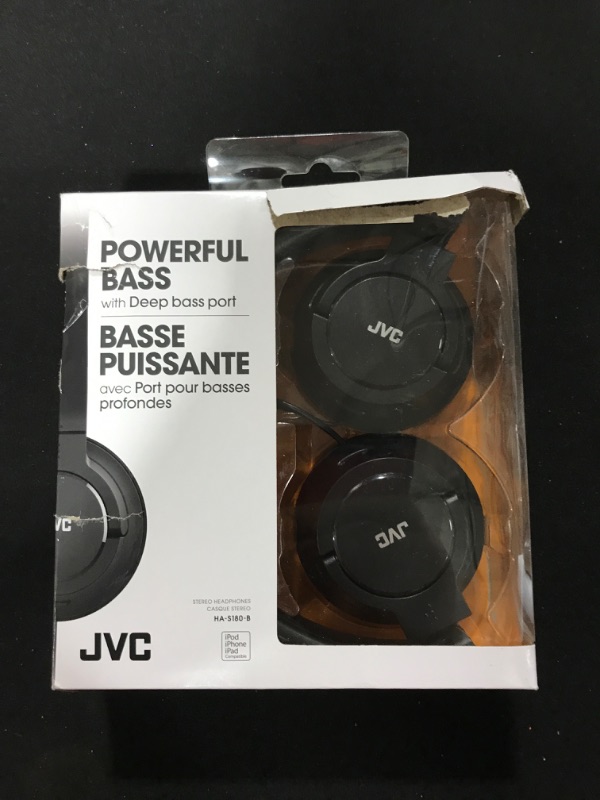 Photo 1 of JVC HAS180 Lightweight Powerful Bass Headphones - Black